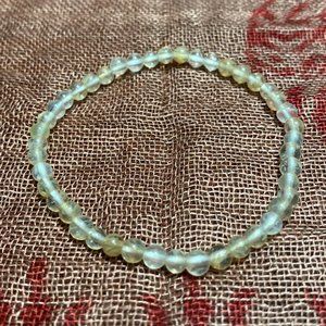 4MM Rutilated Quartz Bead Stretchy Cord Bracelet